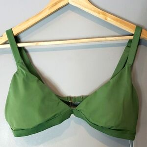Andie Swim Caicos Top Green Womens XL Summer Beach Classic Bikini